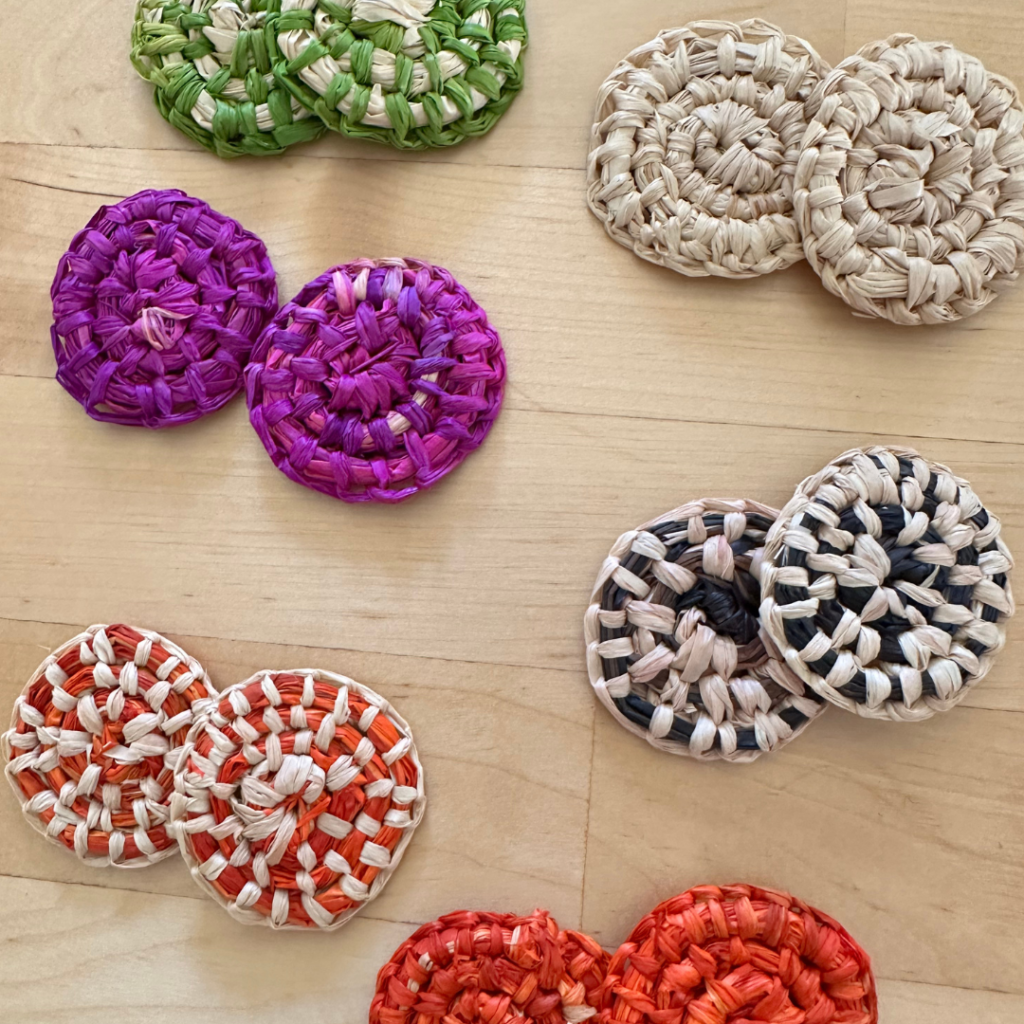 Learn how to make your own woven earrings at a workshop or in a 1:1 guided session with Maryann